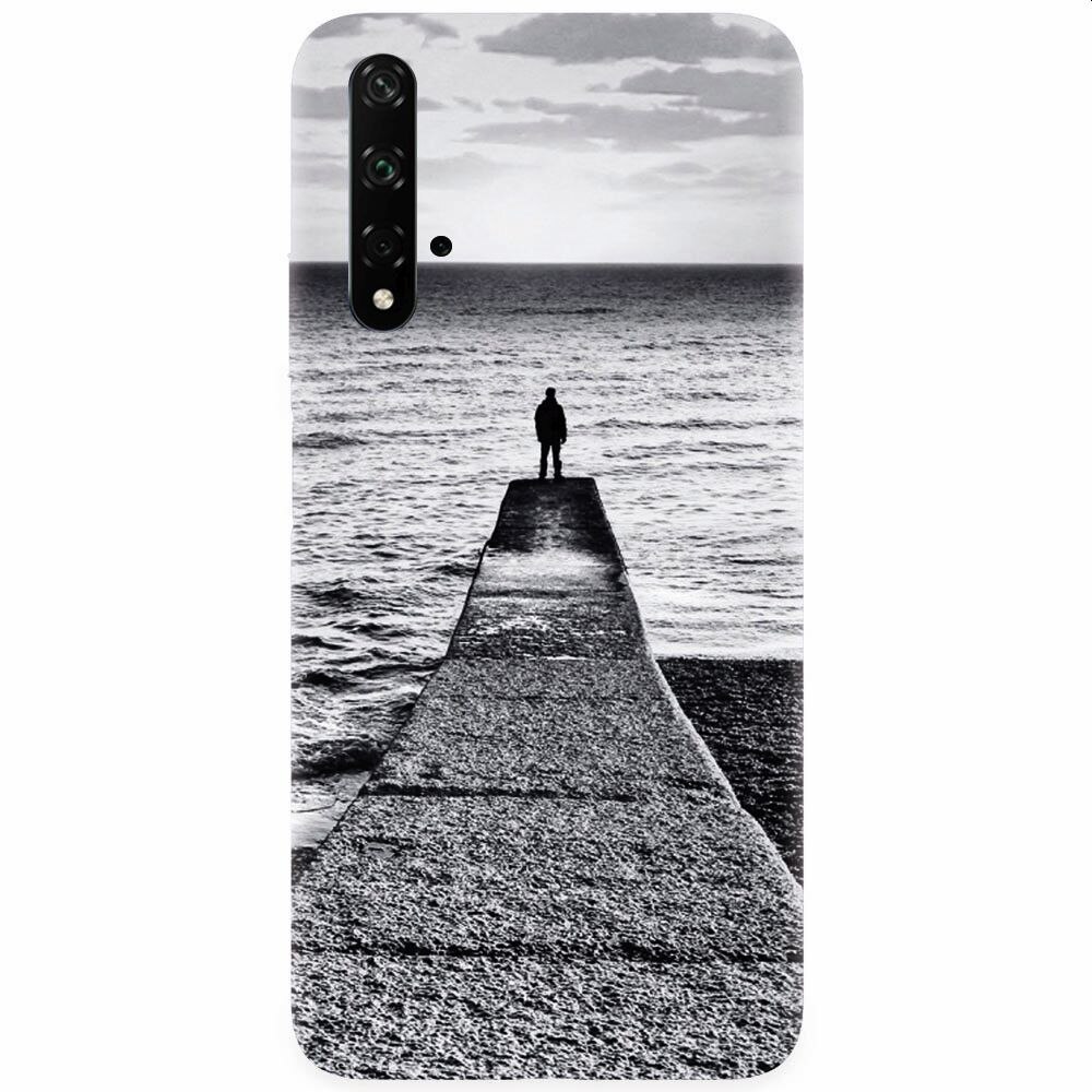 Husa silicon pentru Honor 20, Abstract Dock Man Grey