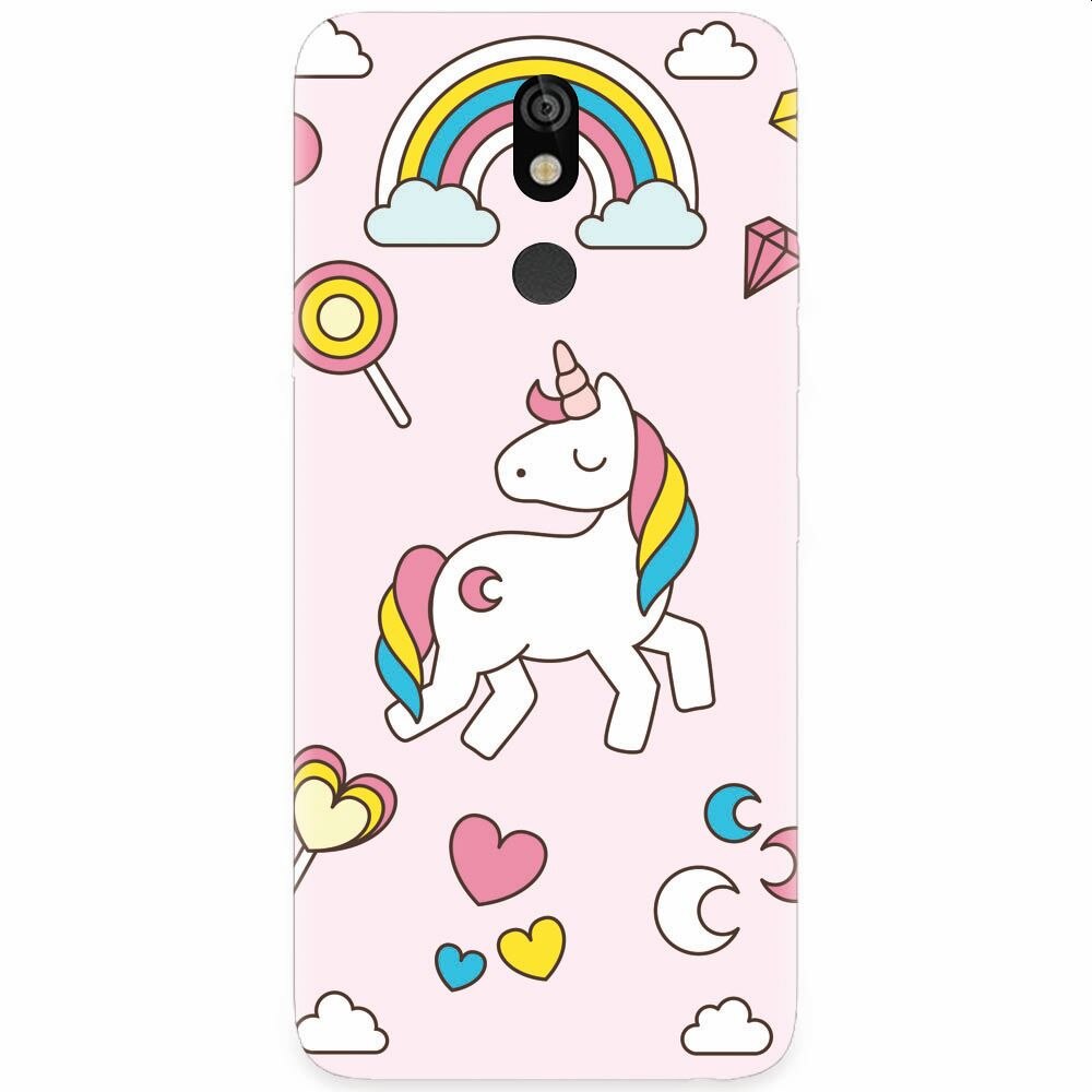 Husa silicon pentru LG K40, Cute Unicorn