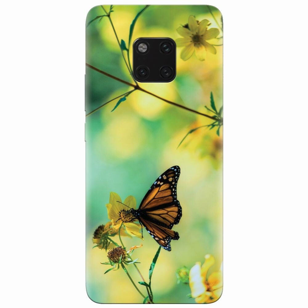 Husa silicon pentru Huawei Mate 20 Pro, Butterfly