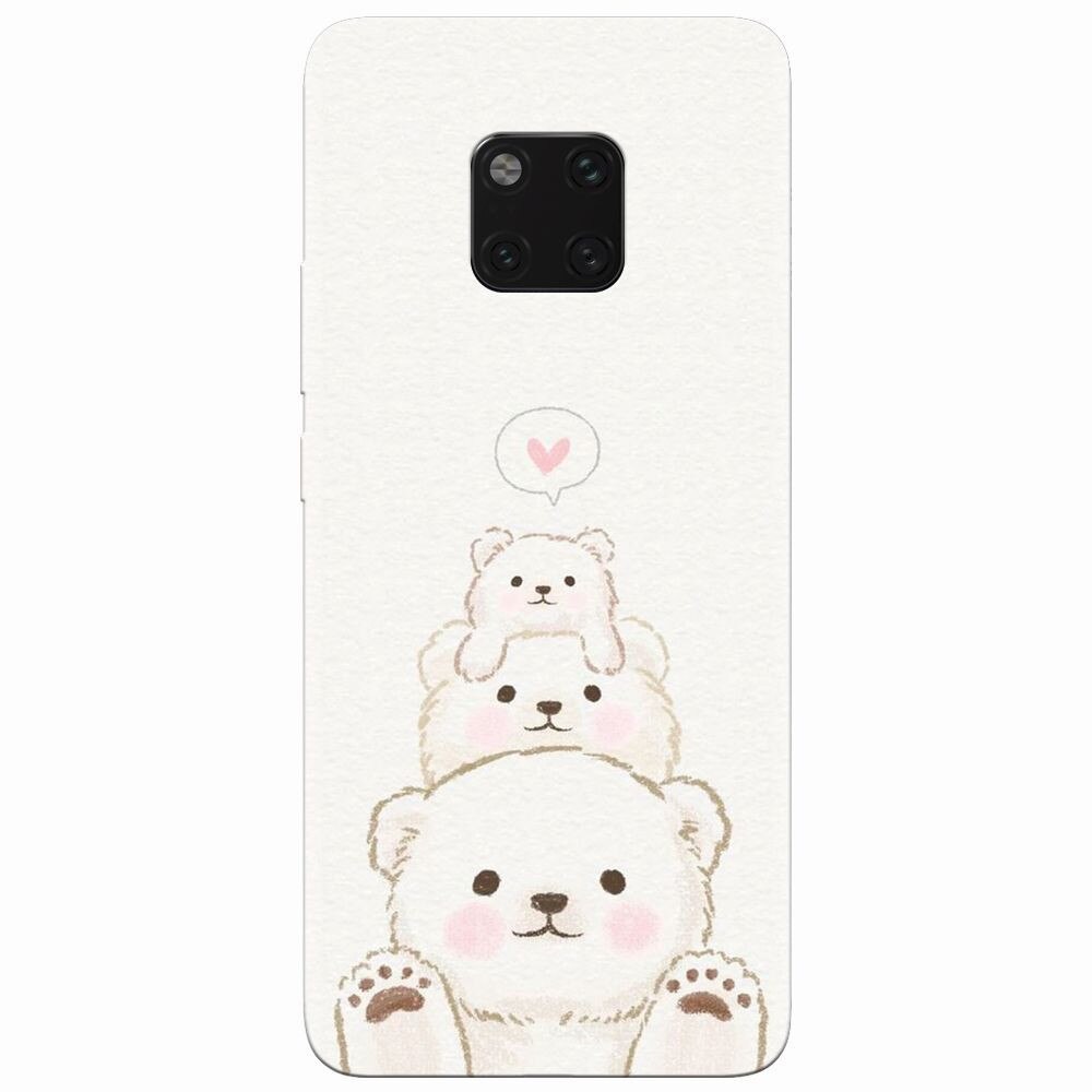 Husa silicon pentru Huawei Mate 20 Pro, Family Bear