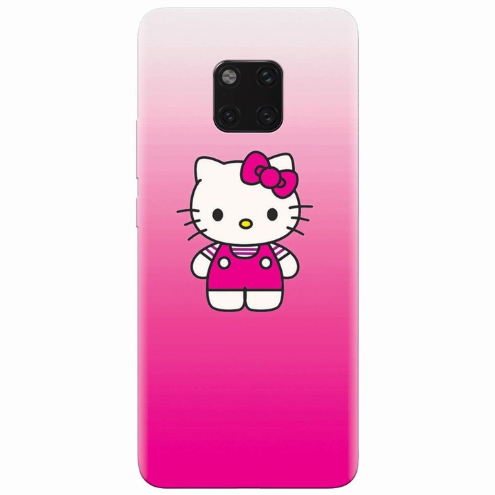 Силиконов кейс съвместим с Huawei Mate 20 Pro, Cute Pink Catty