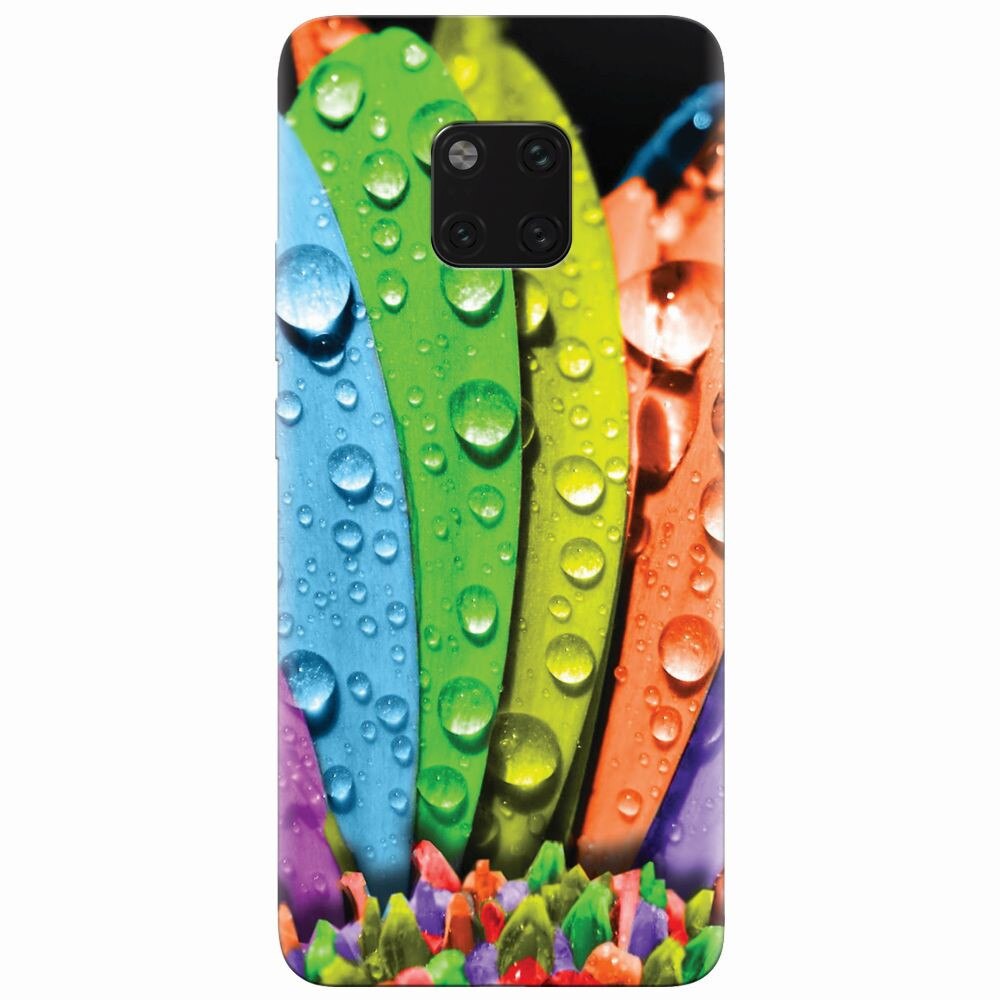 Husa silicon pentru Huawei Mate 20 Pro, Colorful Daisy Petals