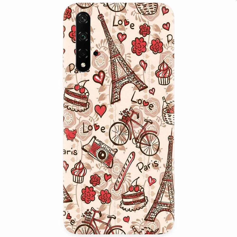 Husa silicon pentru Honor 20, Paris Love