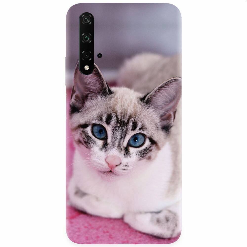 Husa silicon pentru Honor 20, Siamese Kitty