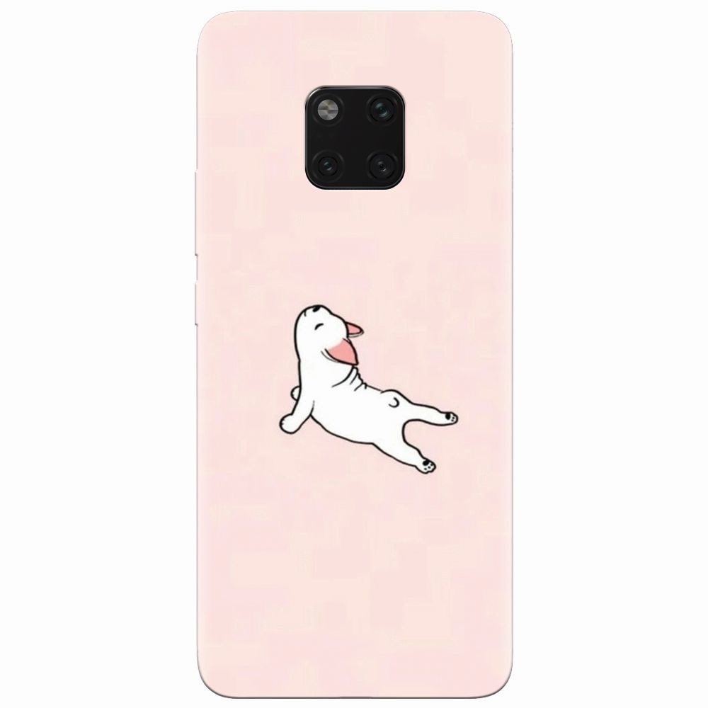 Husa silicon pentru Huawei Mate 20 Pro, Cute Dog Streching