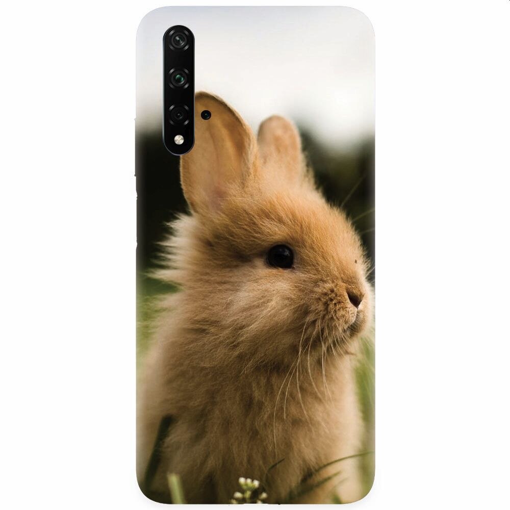 Husa silicon pentru Honor 20, Cute Rabbit In Grass