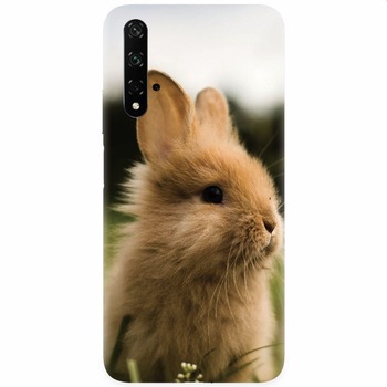 Husa silicon pentru Honor 20, Cute Rabbit In Grass Husa silicon pentru Honor 20, Cute Rabbit In Grass