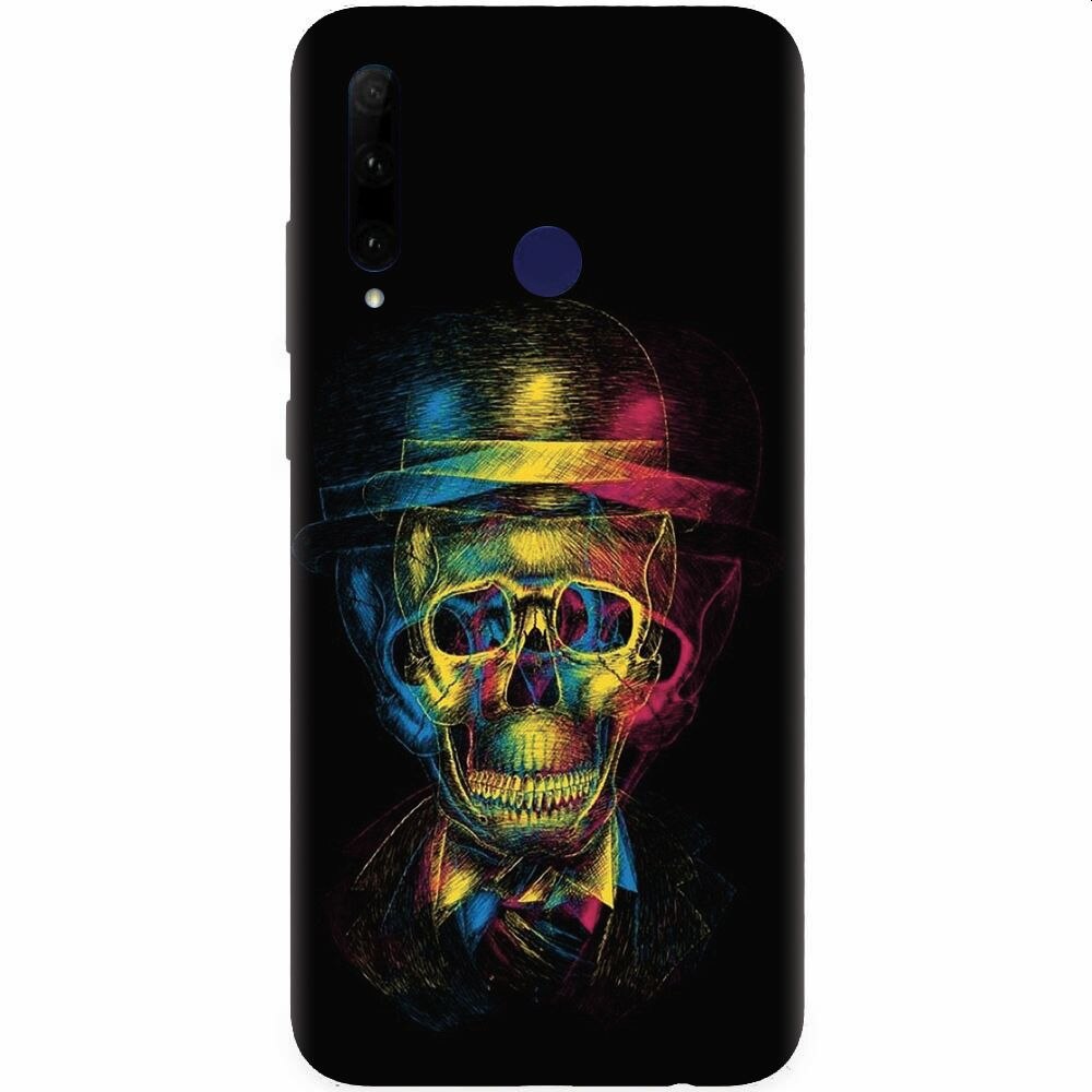 Husa silicon pentru Honor 20 Lite, Colorfull skull 3d