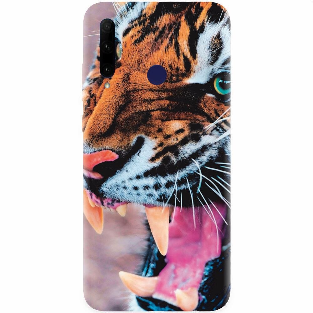 Husa silicon pentru Honor 20 Lite, Angry Tiger Teeth Fresh