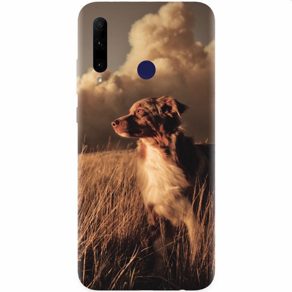 Husa silicon pentru Honor 20 Lite, Alone Dog Animal In Grass