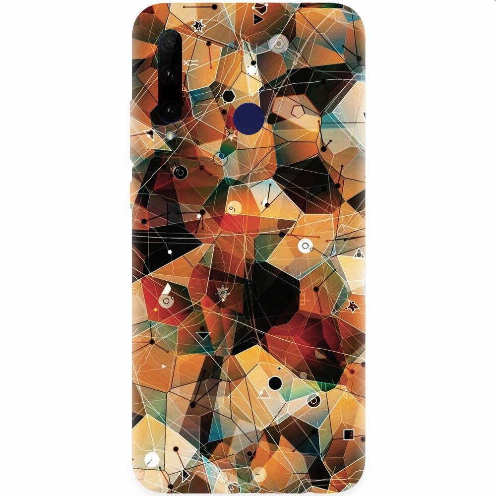 Husa silicon pentru Honor 20 Lite, Abstract Triangles Connected Lines