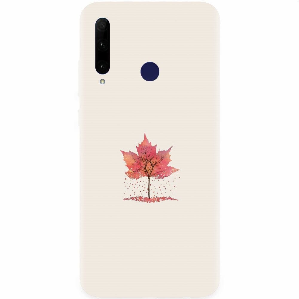 Husa silicon pentru Honor 20 Lite, Autumn Tree Leaf Shape Illustration