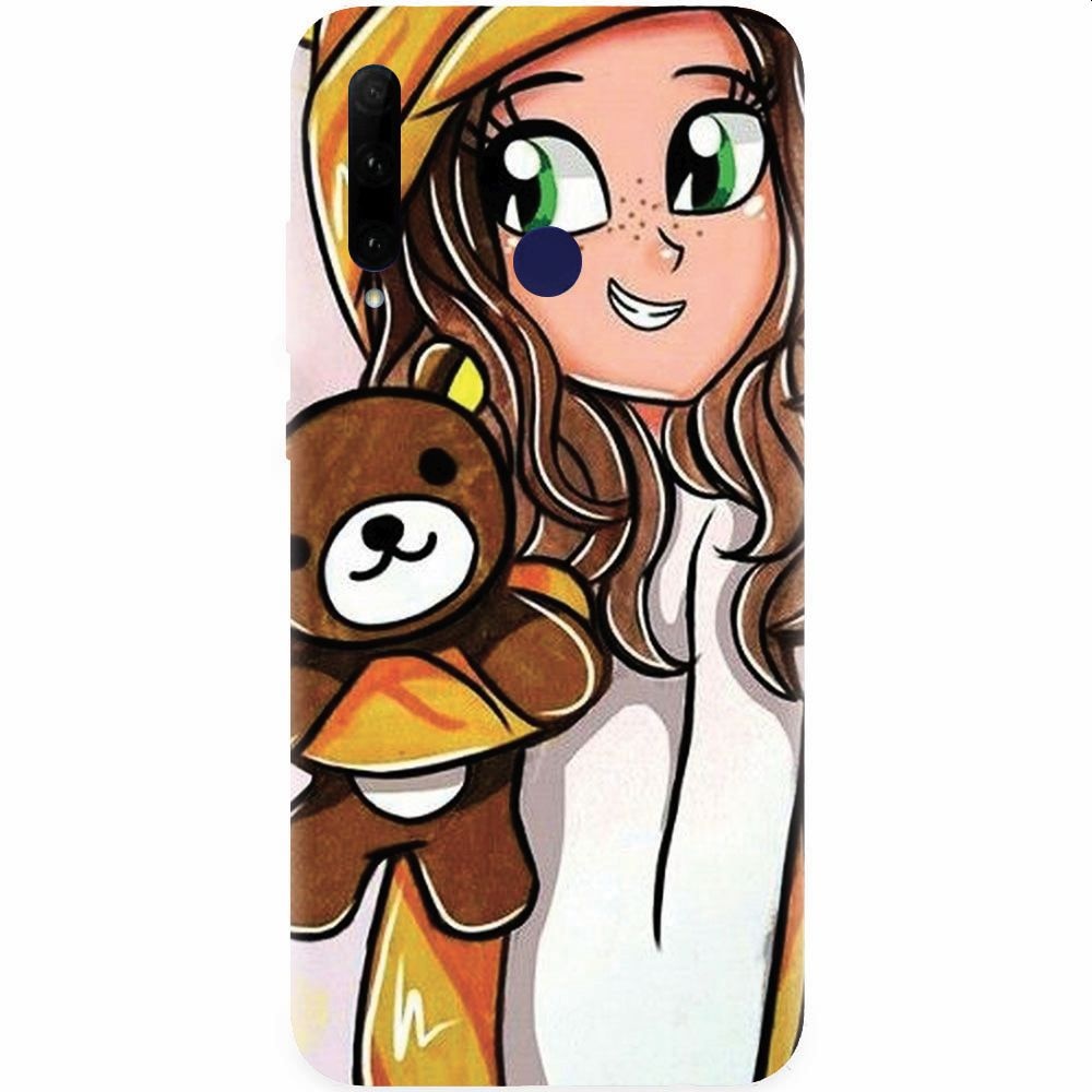 Husa silicon pentru Honor 20 Lite, Girl With Little Bear