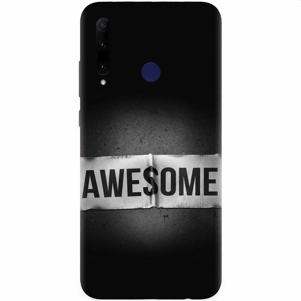 Husa silicon pentru Honor 20 Lite, Awesome Label Dark