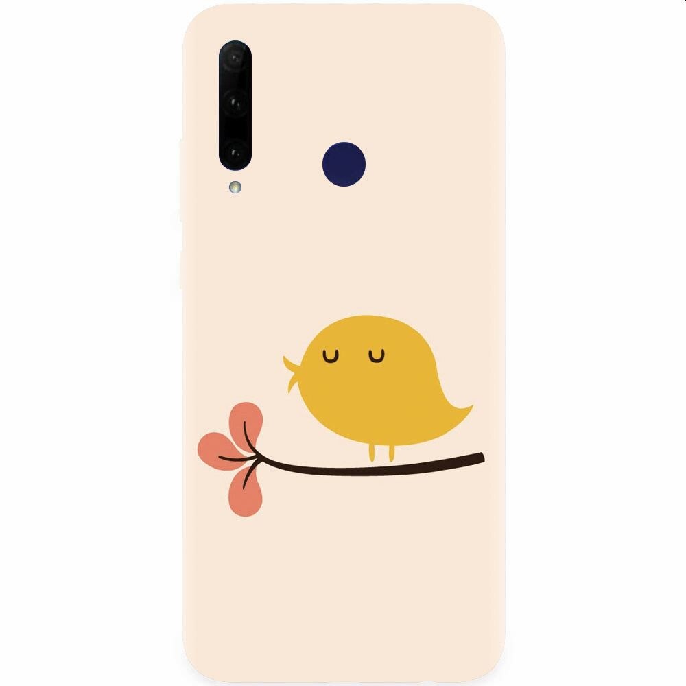 Husa silicon pentru Honor 20 Lite, Flat Minimal Cute Bird Illustration