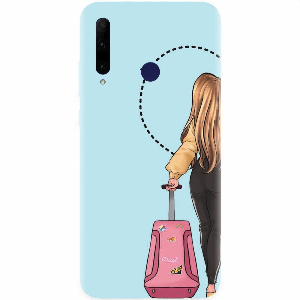 Husa silicon pentru Honor 20 Lite, Travel Girl