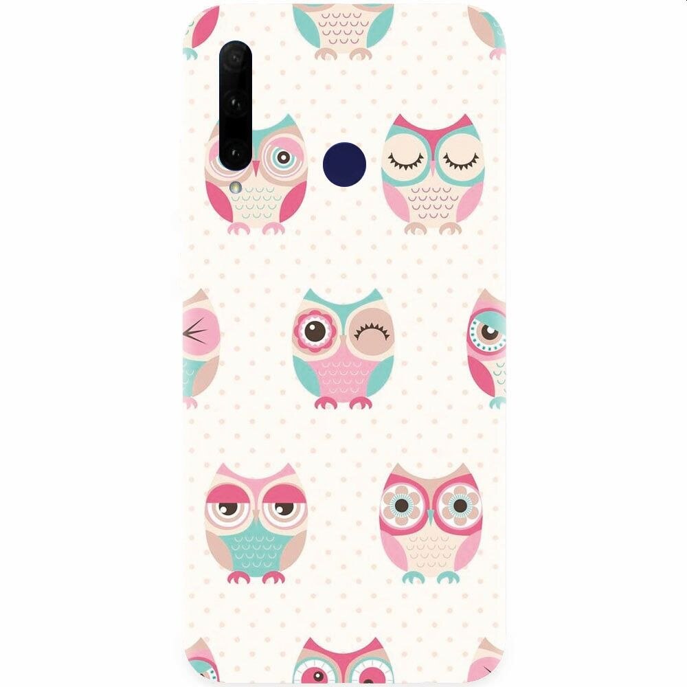 Husa silicon pentru Honor 20 Lite, Owl Pattern