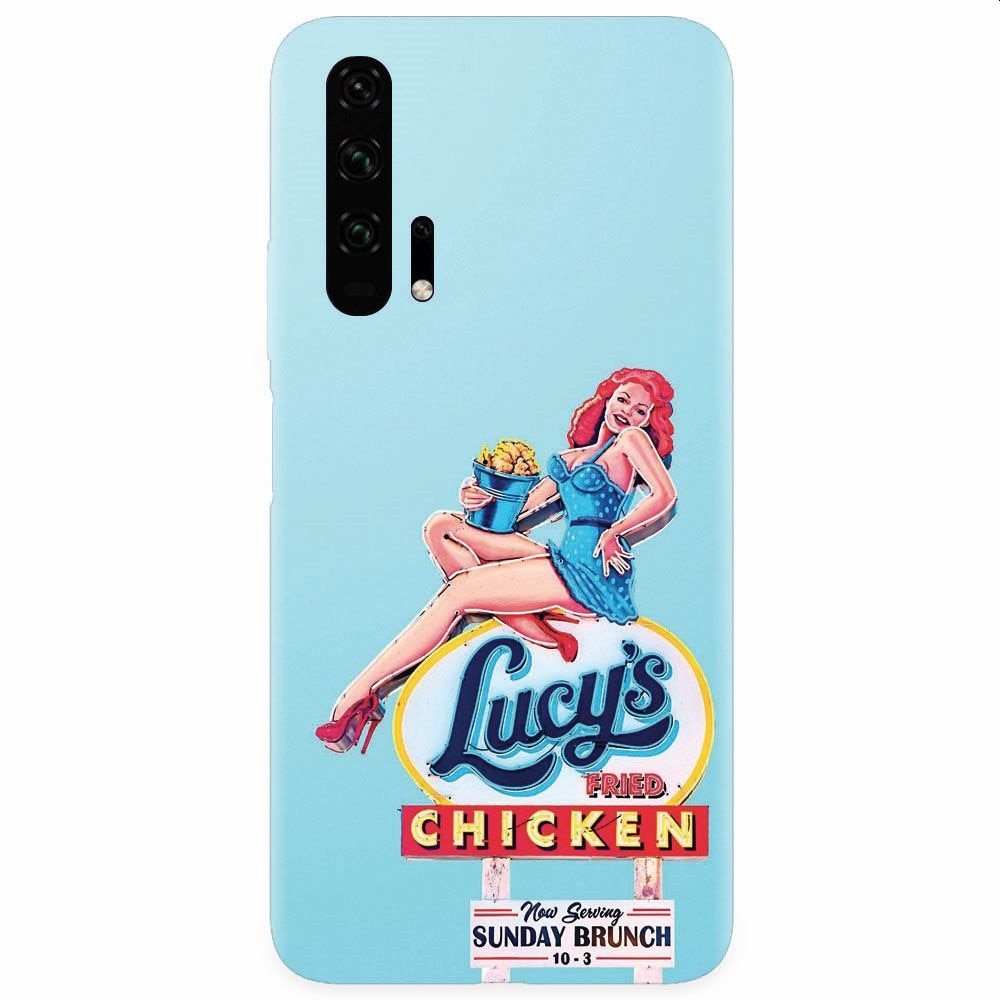 Husa silicon pentru Honor 20 Pro, American Vintage Restaurant Sign