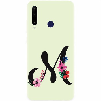 Husa silicon pentru Honor 20 Lite, Litera M Husa silicon pentru Honor 20 Lite, Litera M
