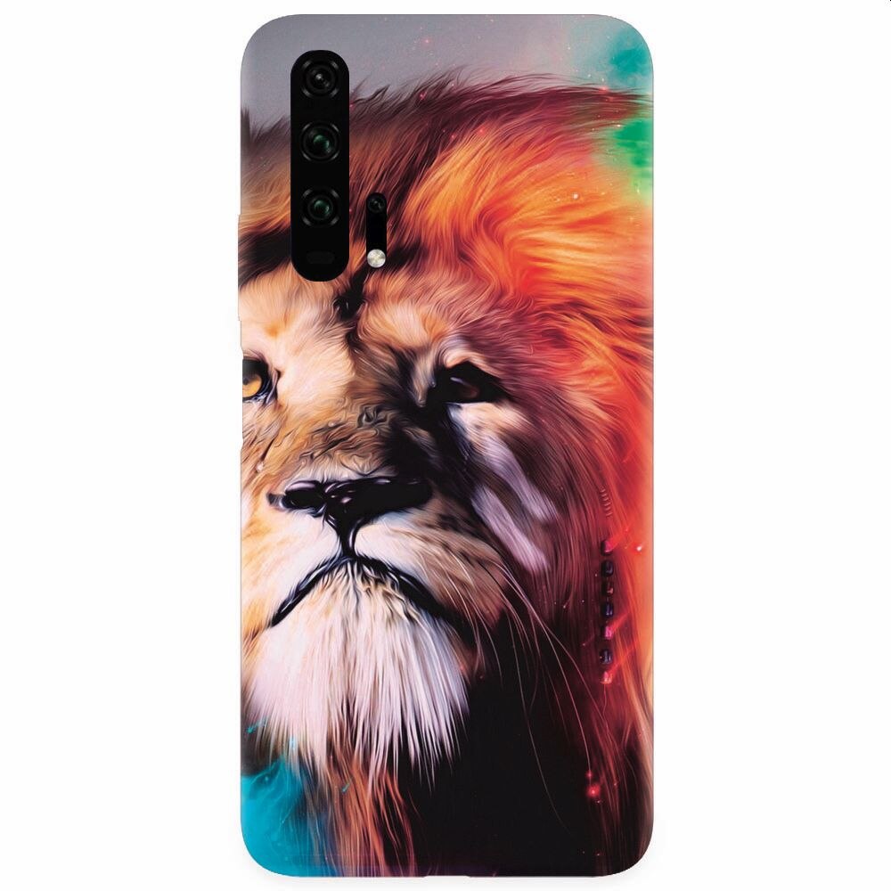 Husa silicon pentru Honor 20 Pro, Awesome Art Of Lion