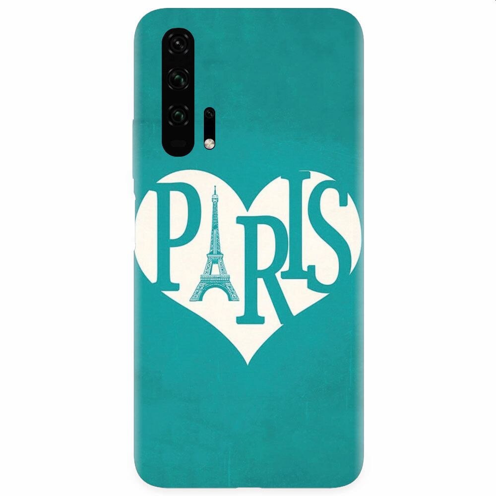 Husa silicon pentru Honor 20 Pro, I Love Paris
