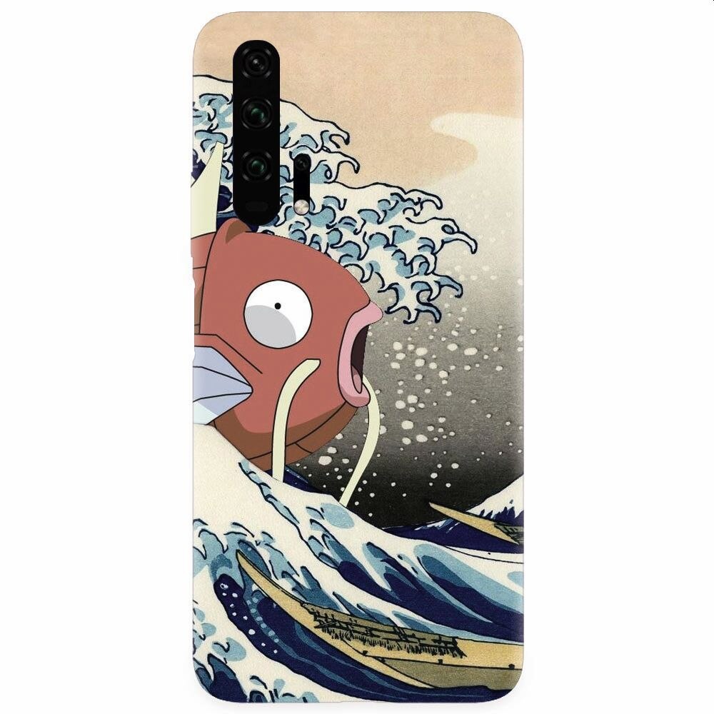 Husa silicon pentru Honor 20 Pro, Great Wave Fish
