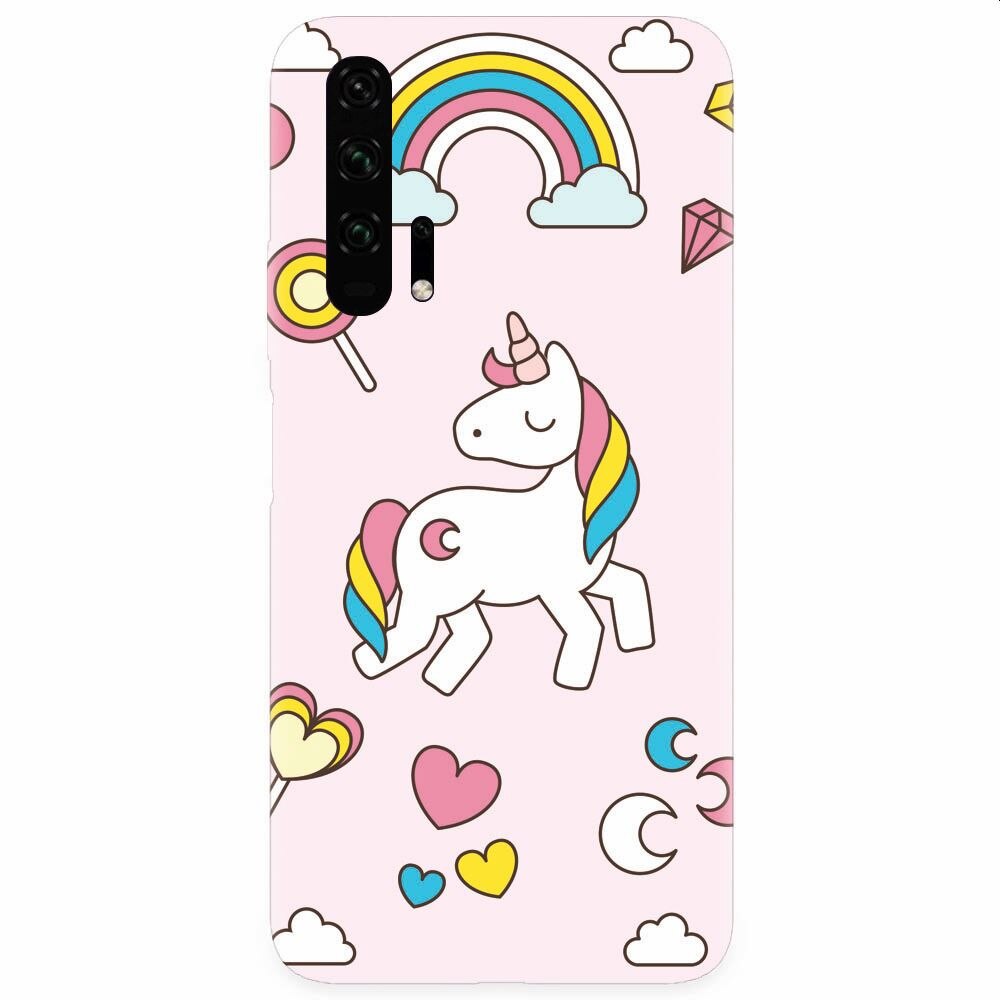 Husa silicon pentru Honor 20 Pro, Cute Unicorn