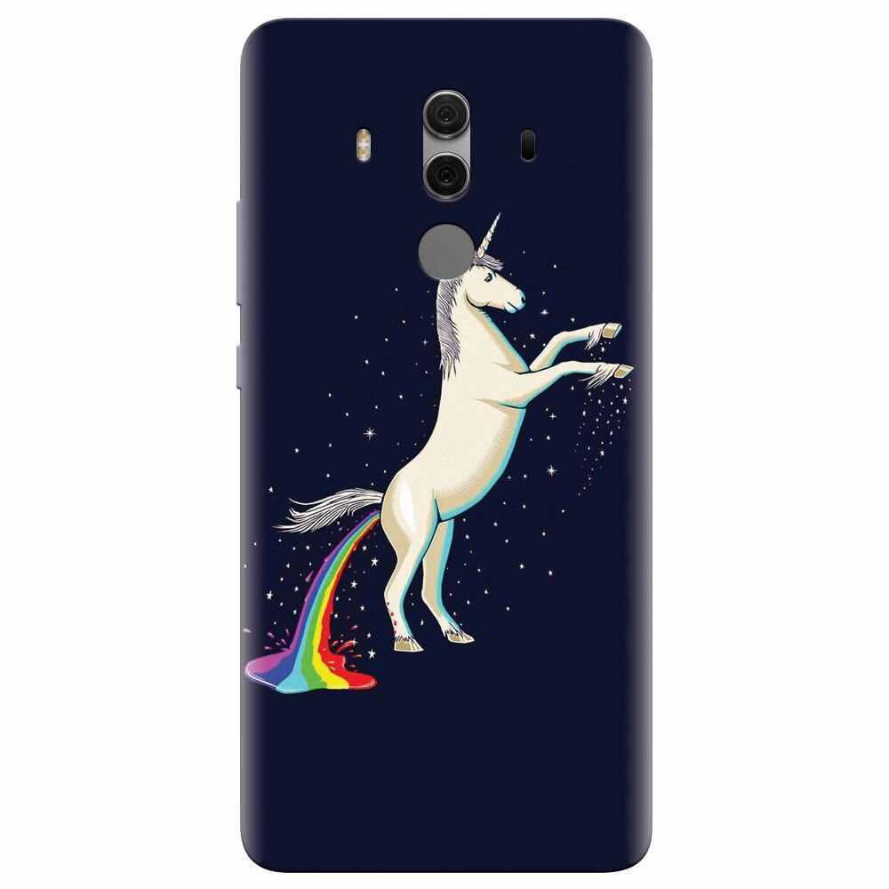 Husa silicon pentru Huawei Mate 10 Pro, Unicorn Shitting Rainbows