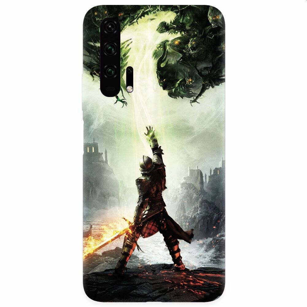 Husa silicon pentru Honor 20 Pro, Green Dragon