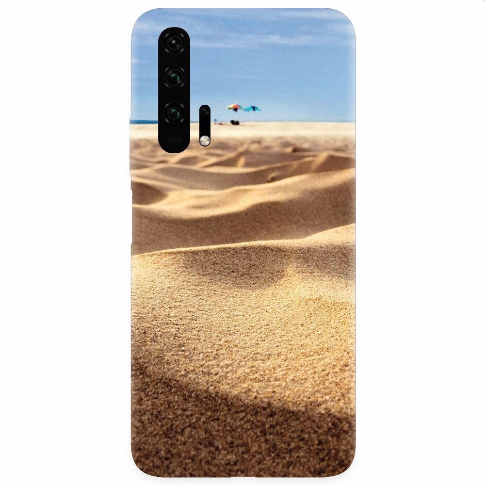 Husa silicon pentru Honor 20 Pro, Beach Sand Closeup Holiday