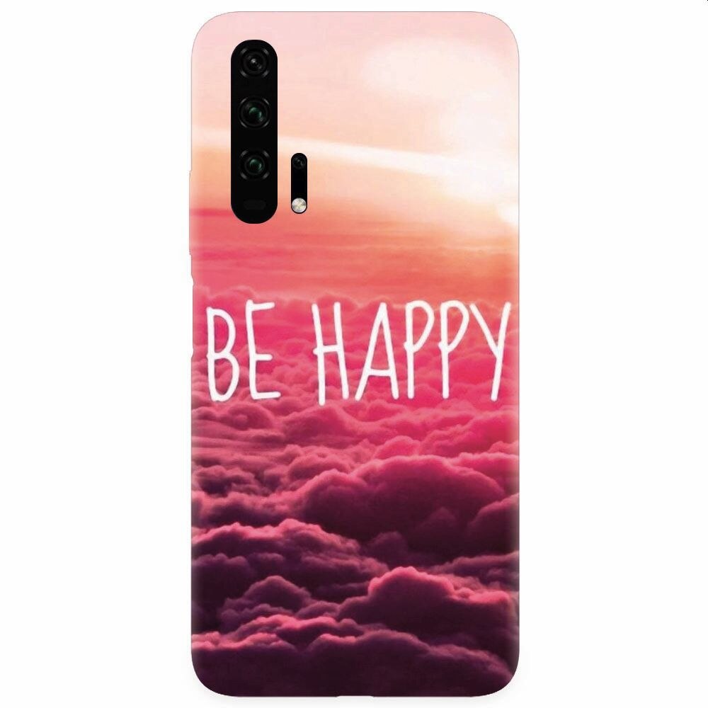 Husa silicon pentru Honor 20 Pro, Be Happy Puffy Clouds