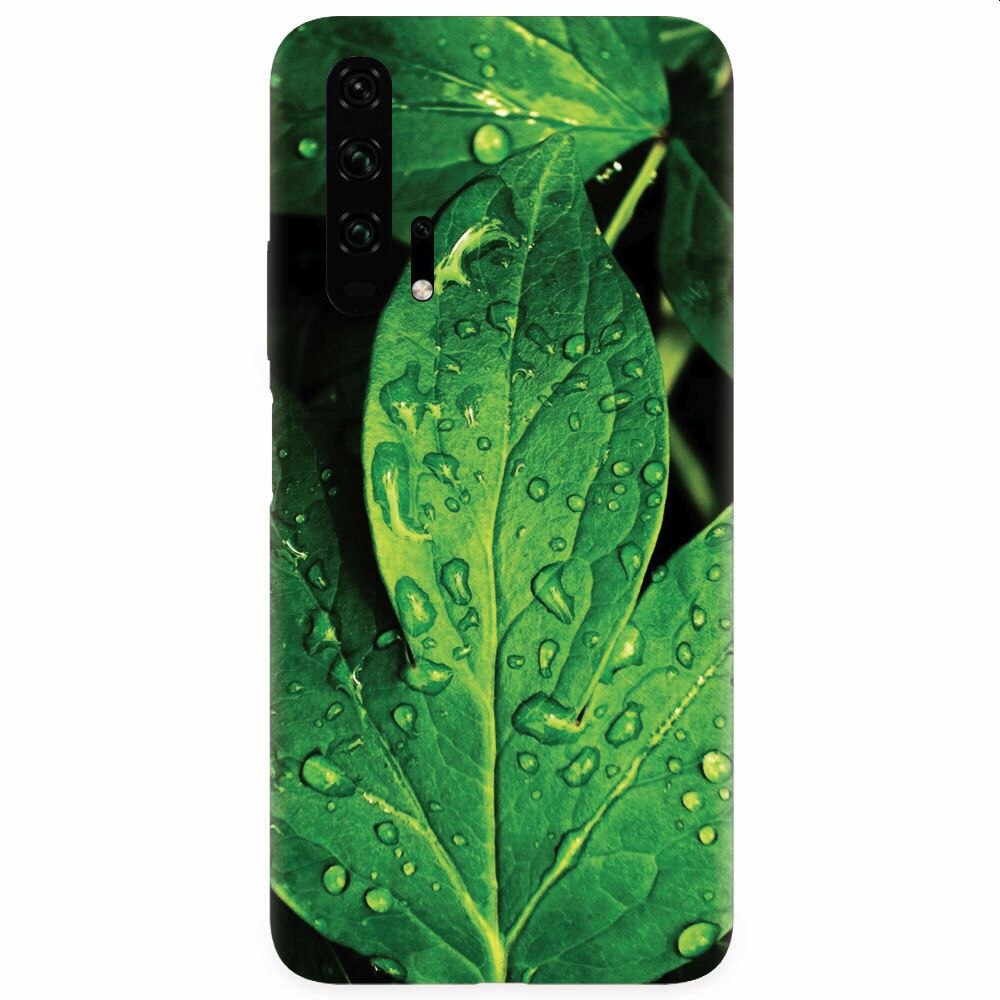 Husa silicon pentru Honor 20 Pro, Leaves And Dew