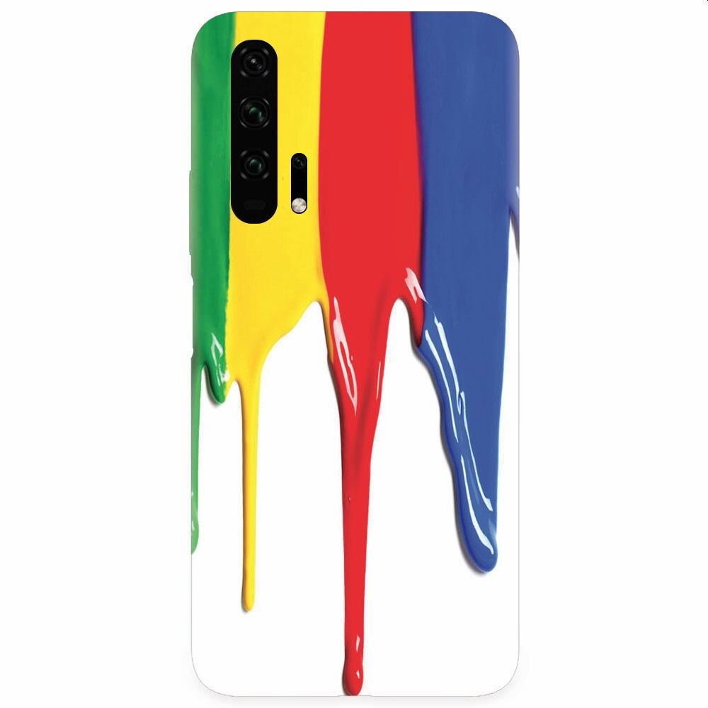 Husa silicon pentru Honor 20 Pro, Dripping Colorful Paint