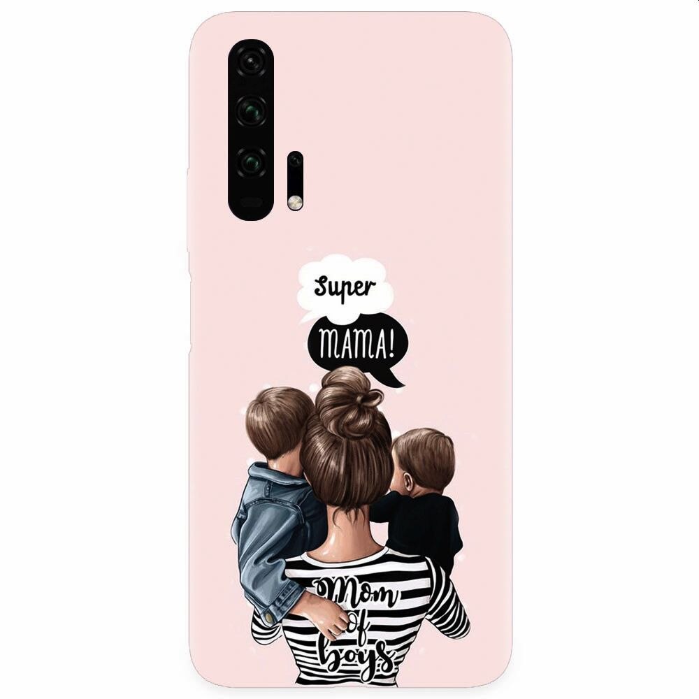 Husa silicon pentru Honor 20 Pro, Mom Of Boys