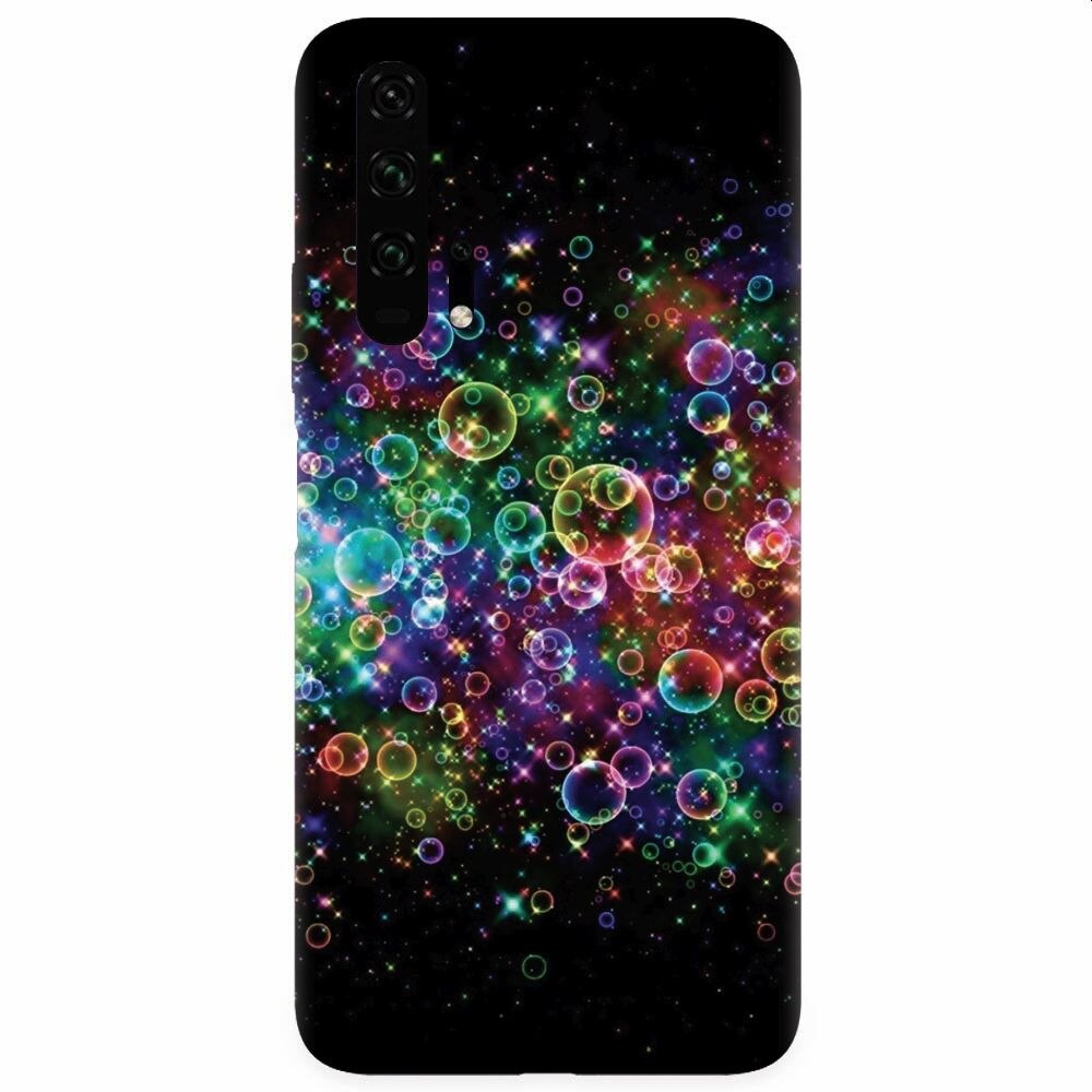 Husa silicon pentru Honor 20 Pro, Rainbow Colored Soap Bubbles