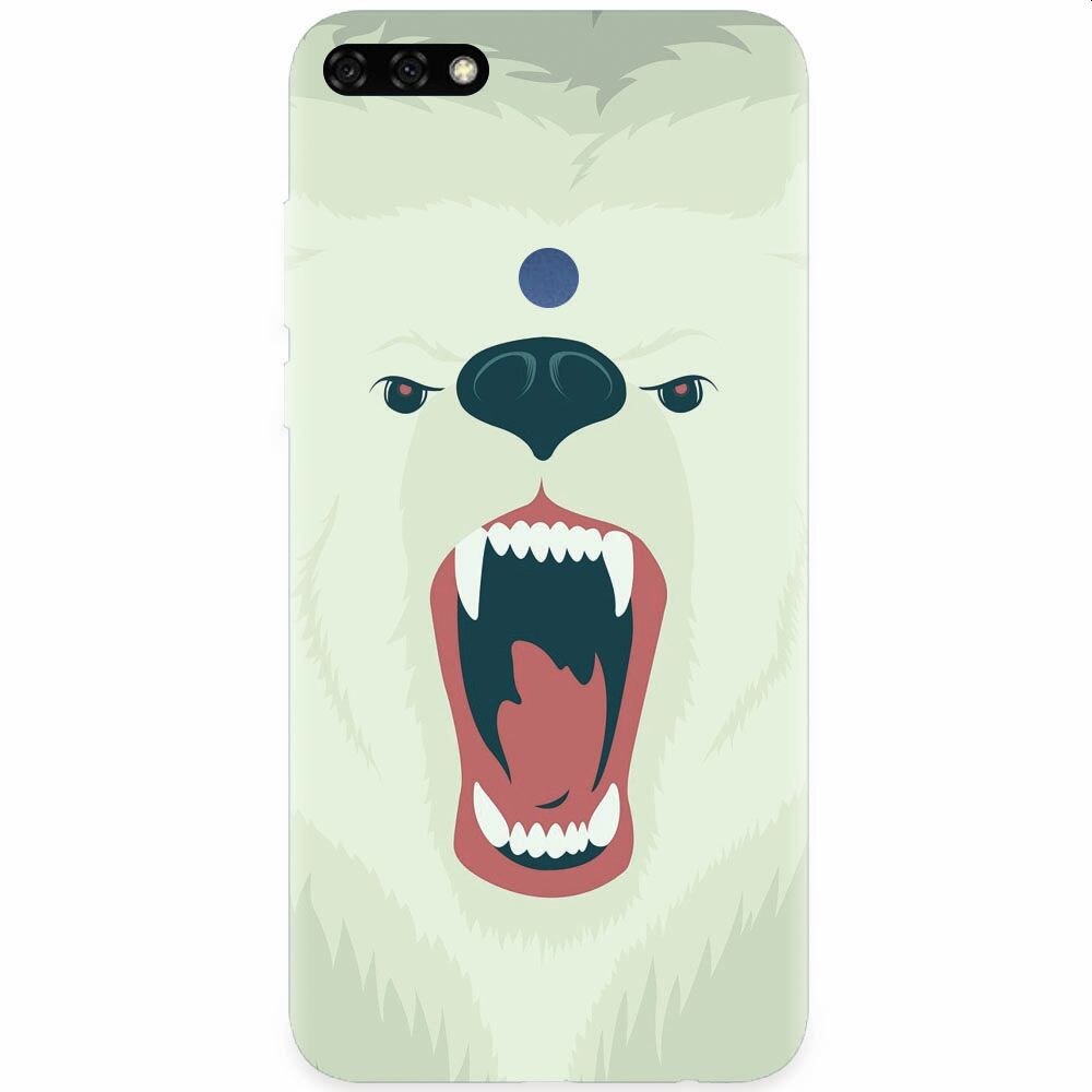 Husa silicon pentru Honor 7C, Fierce Polar Bear Winter