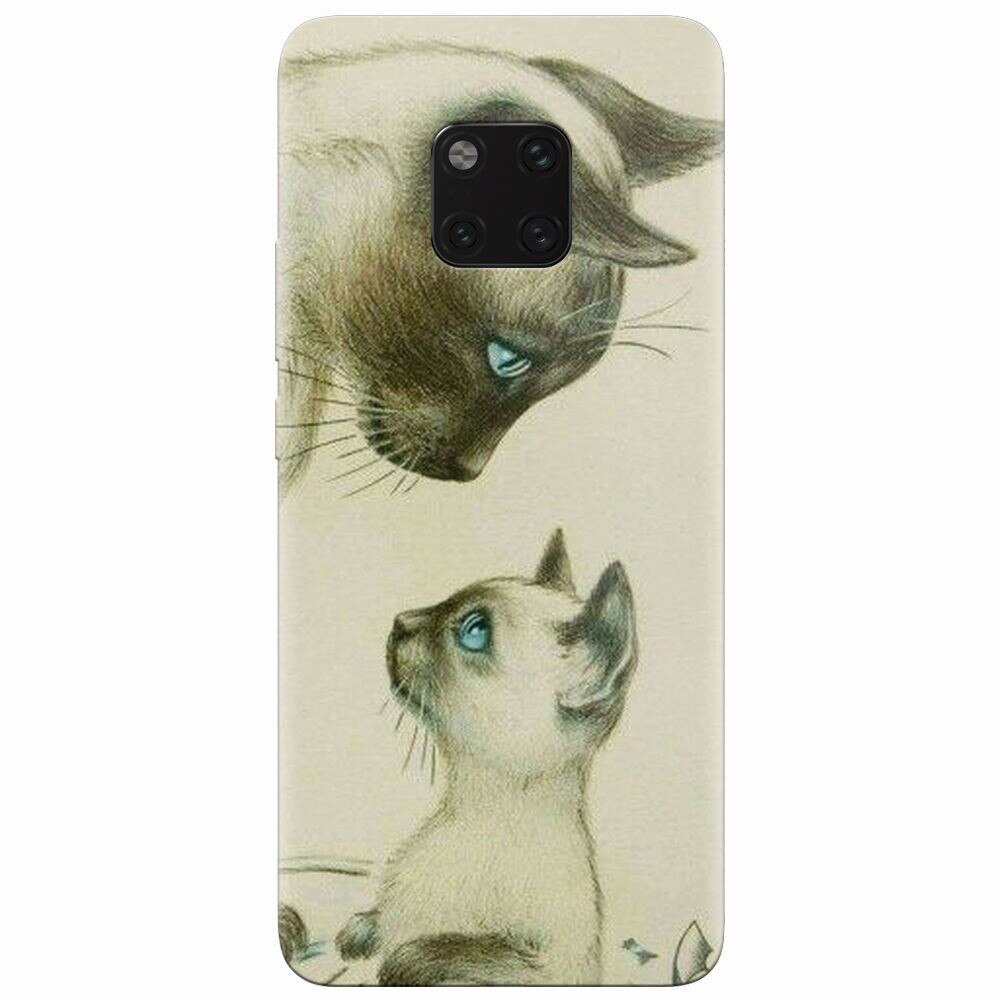 Husa silicon pentru Huawei Mate 20 Pro, Little Cat
