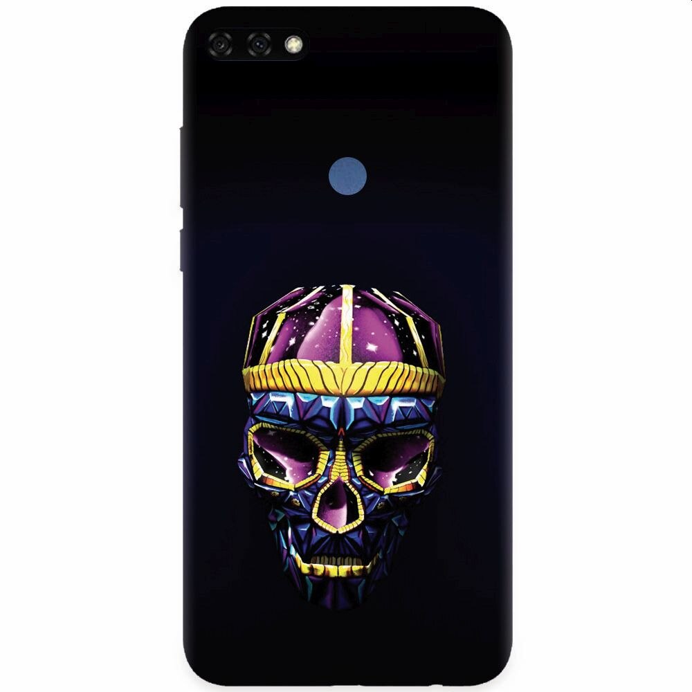Husa silicon pentru Honor 7C, Colorfull Skull