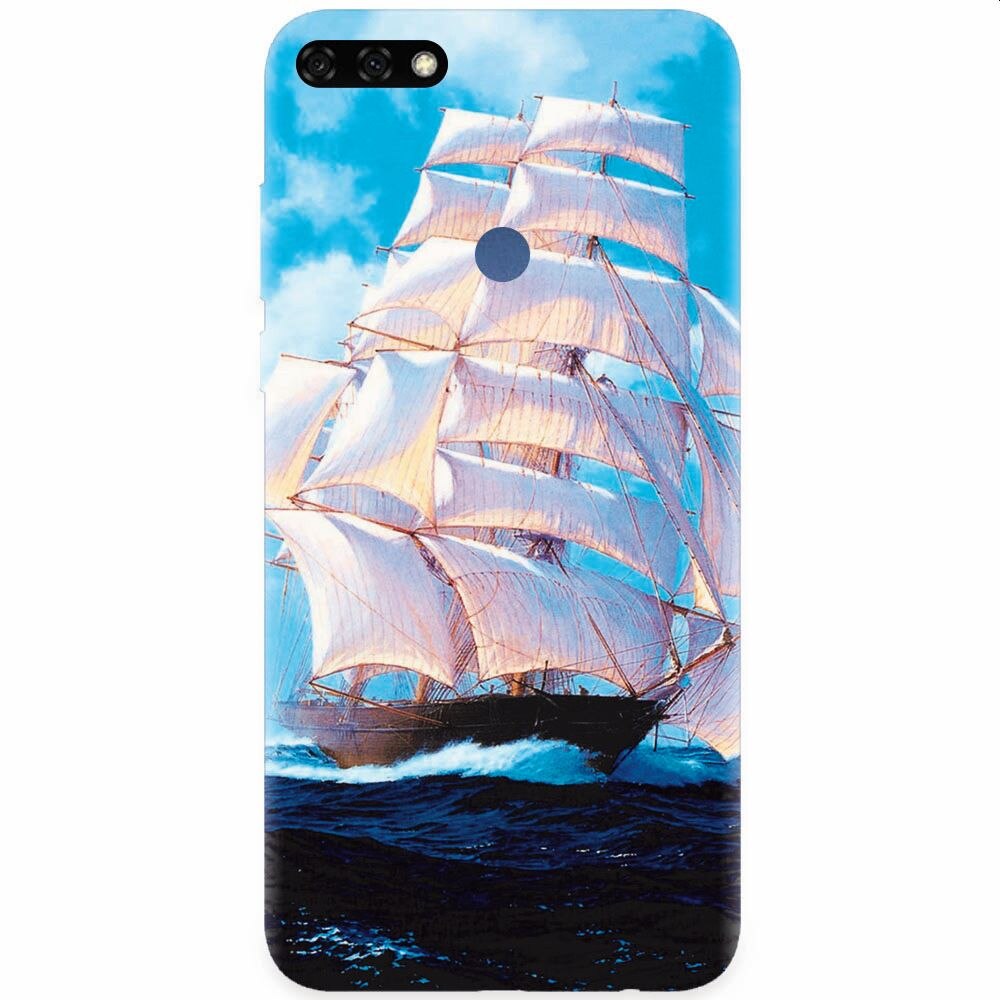 Husa silicon pentru Honor 7C, Attractive Art Of Ships