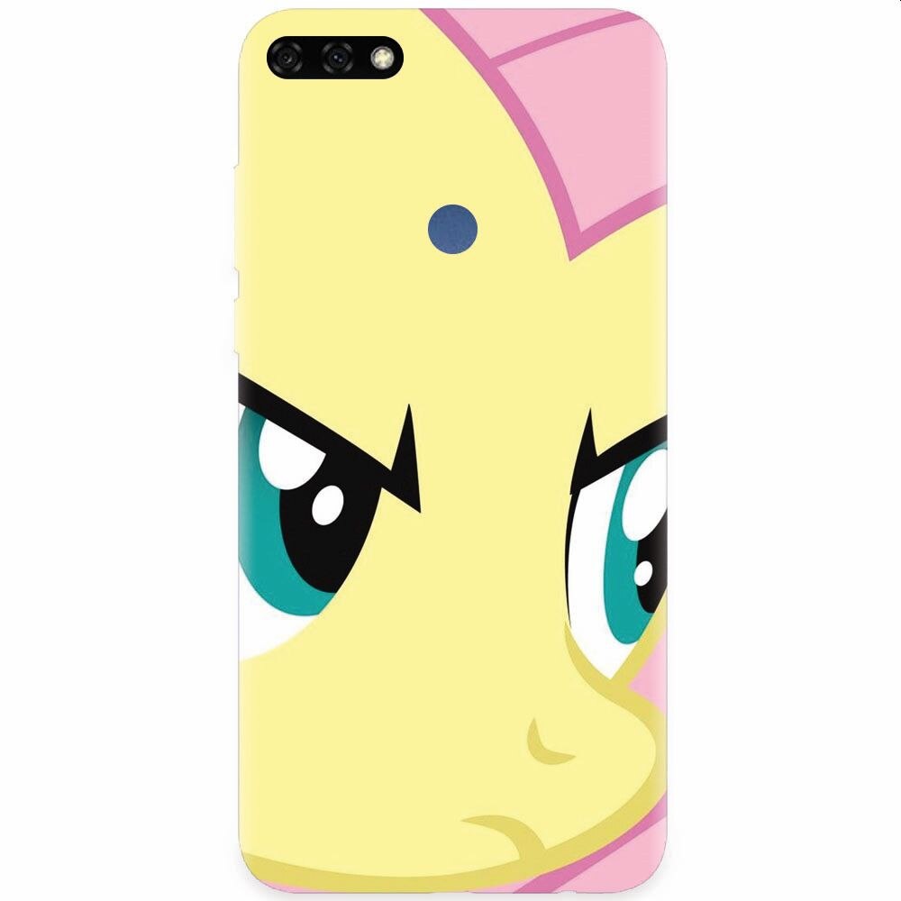 Husa silicon pentru Honor 7C, Close Up Fluttershy My Little Pony Friendship Is Magic