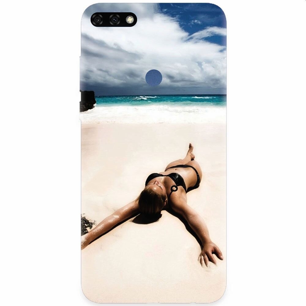 Husa silicon pentru Honor 7C, Beach Lounging