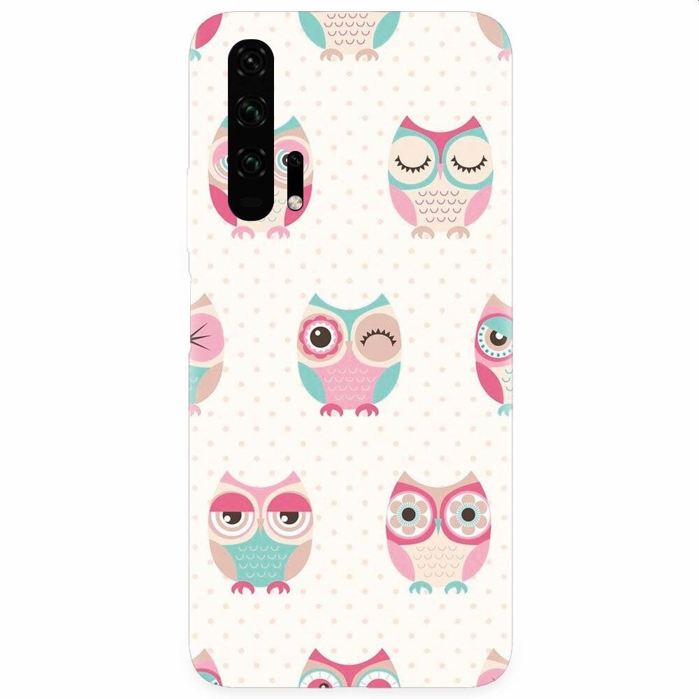 Husa silicon pentru Honor 20 Pro, Owl Pattern