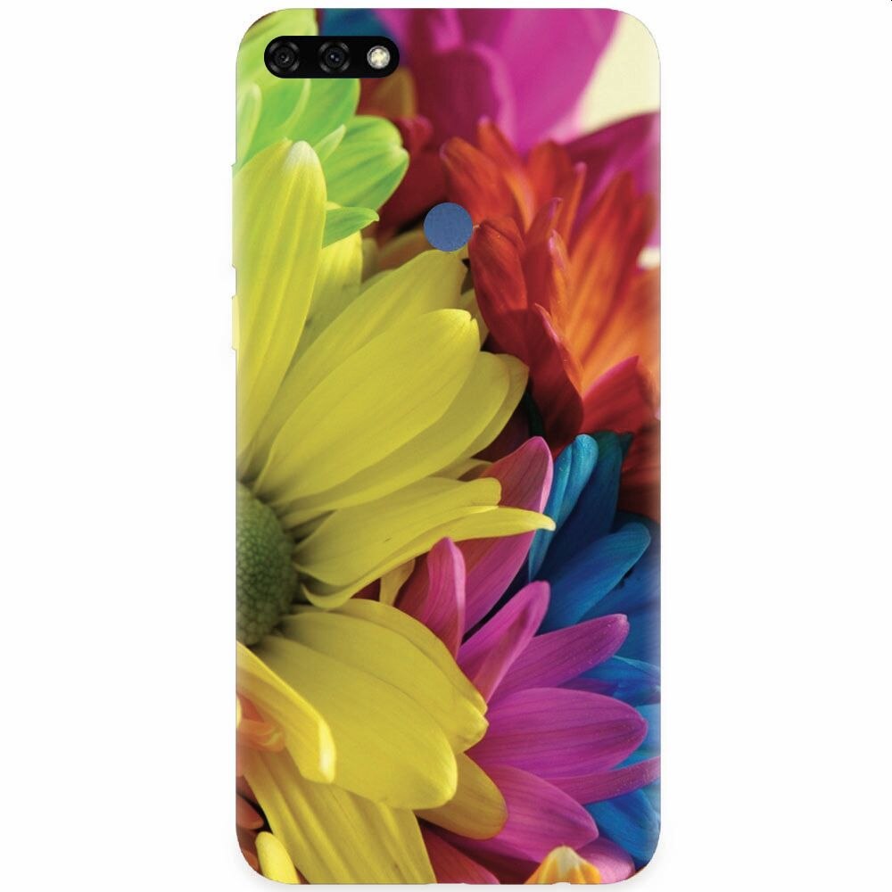 Husa silicon pentru Honor 7C, Flower