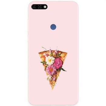 Husa silicon pentru Honor 7C, Flower Pizza Husa silicon pentru Honor 7C, Flower Pizza