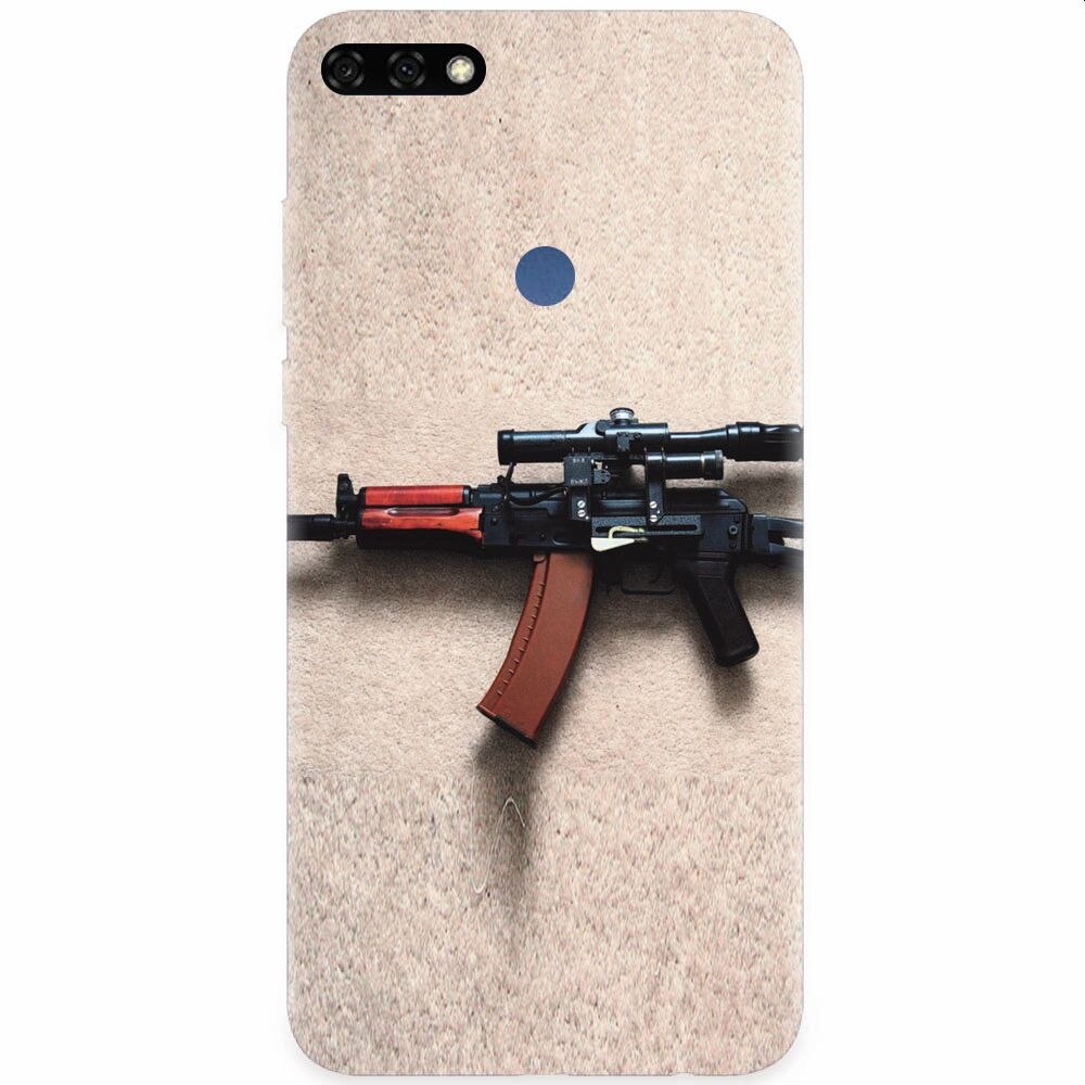 Husa silicon pentru Honor 7C, AK Kalashnikov Gun Of Military