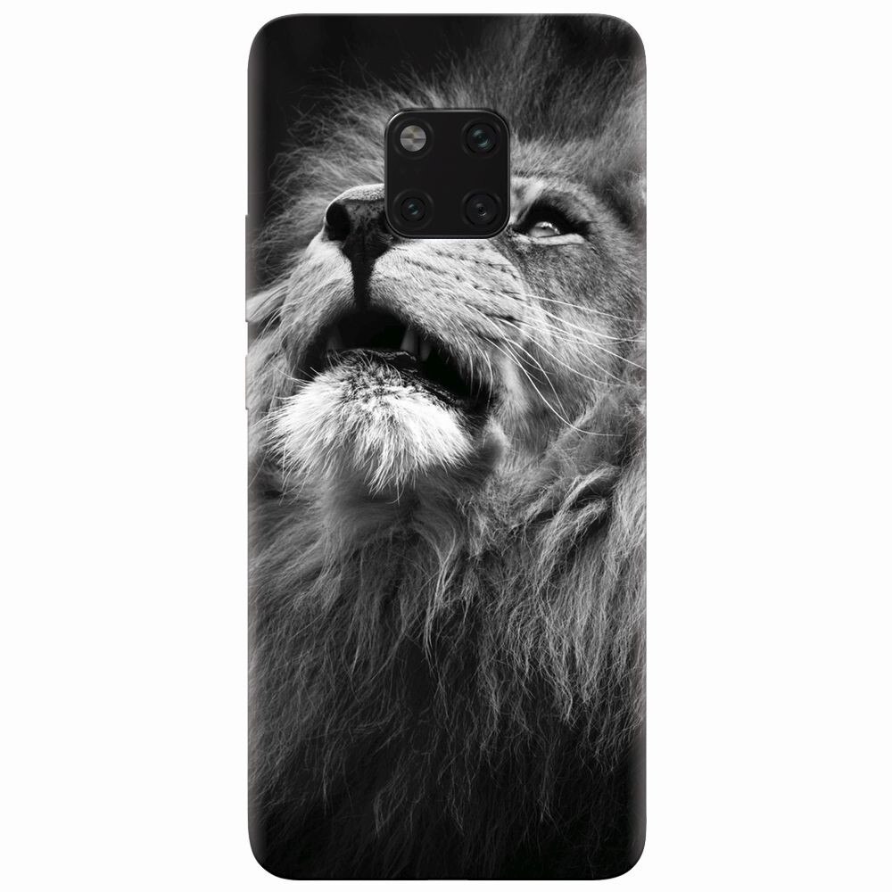 Husa silicon pentru Huawei Mate 20 Pro, Majestic Lion Portrait