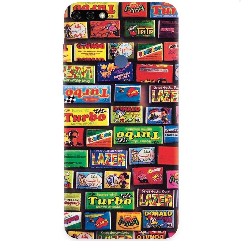 Husa silicon pentru Honor 7C, Chewing Gum Turbo