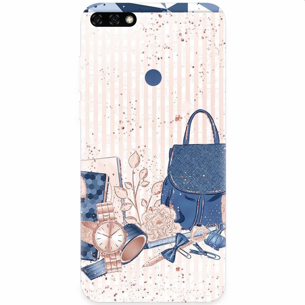 Husa silicon pentru Honor 7C, Girl Accesories