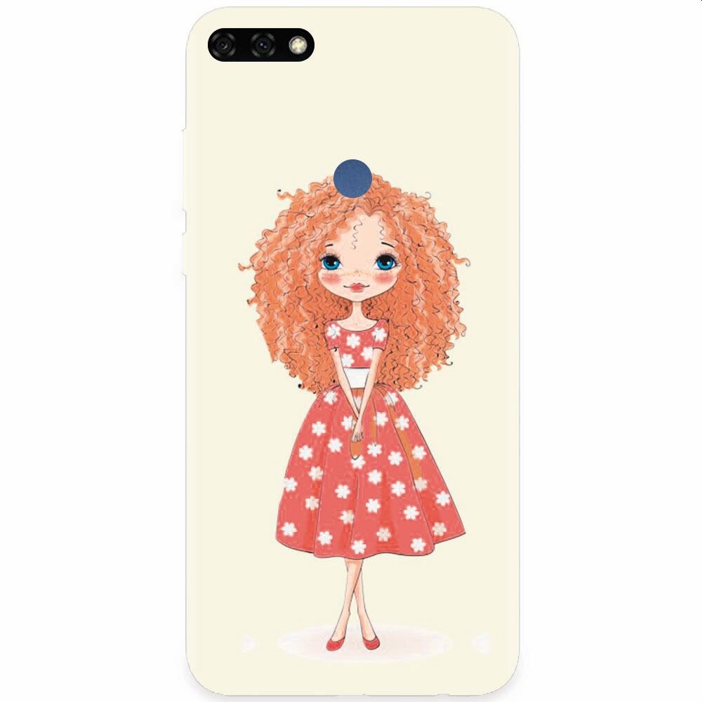 Husa silicon pentru Honor 7C, Sweet Little Girl