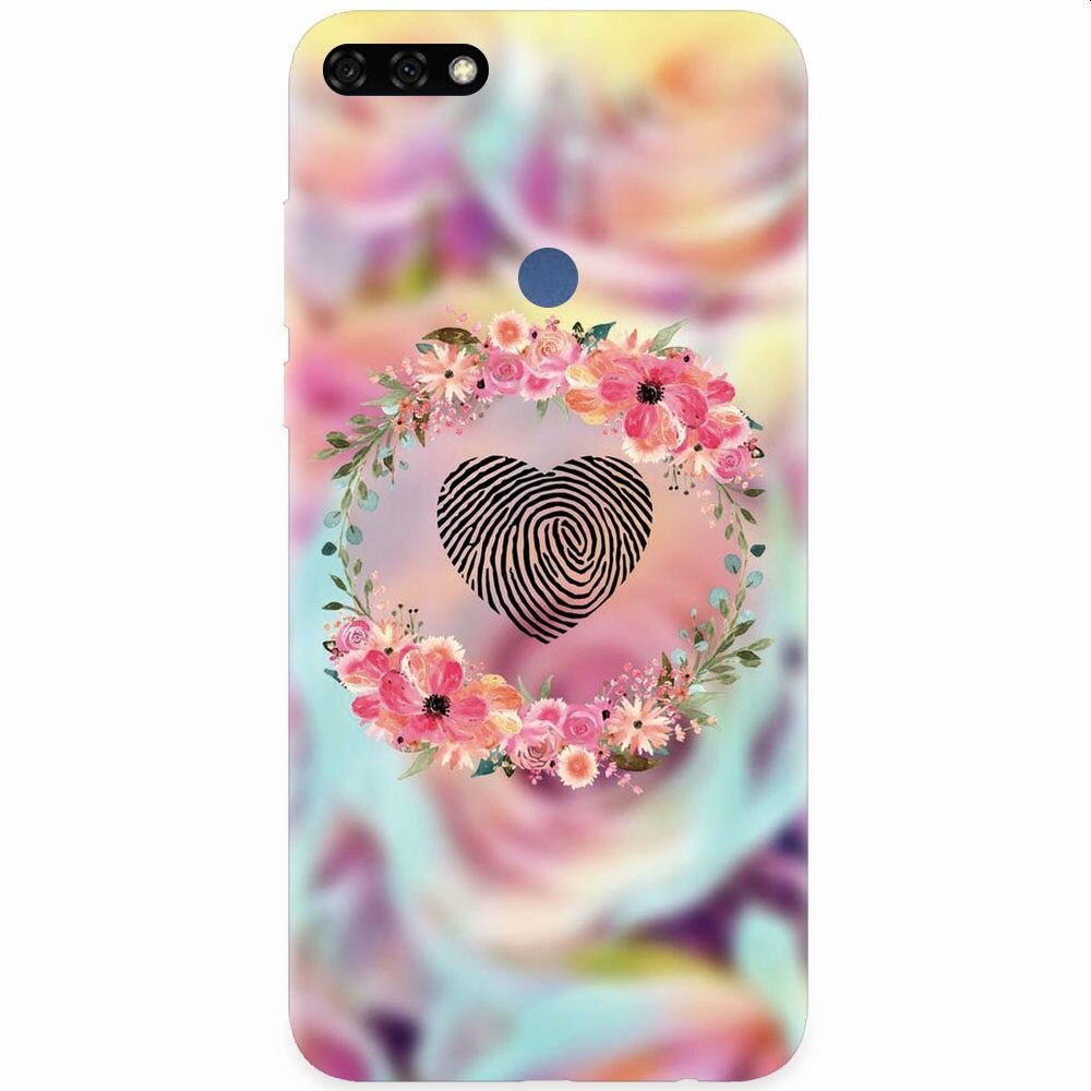 Husa silicon pentru Honor 7C, Fingerprint